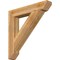 Ekena Millwork Traditional Slat Rough Sawn Bracket, Western Red Cedar, 6"W x 38"D x 38"H BKT06X38X38TRA06RWR - alternate 1